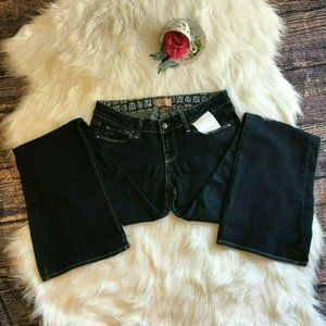 Paige Dark Wash Laurel Canyon Bootcut Low Rise Dark Wash Denim Jeans Women's 29